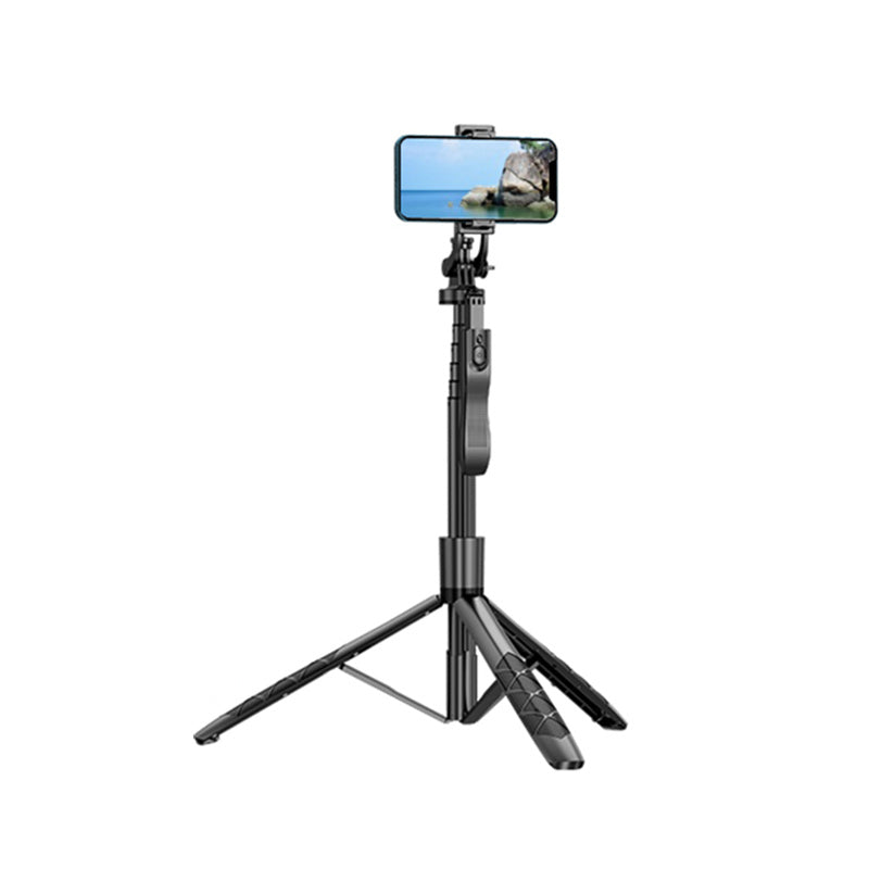 Mobile Phone Holder Gimbal Stabilizer Tripod with adjustable legs and phone support for stable filming.