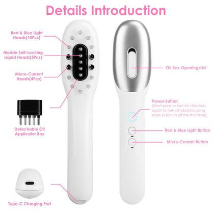1Pc Electric Scalp Massage Comb Microcurrent Hair Brush