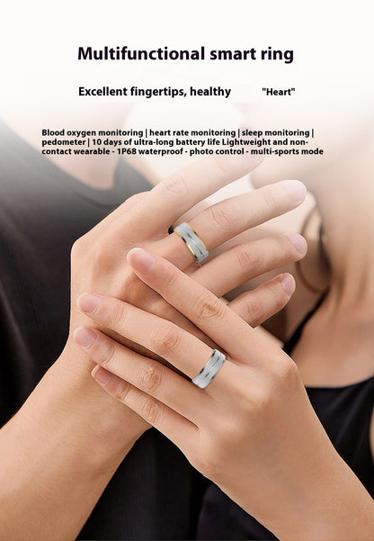 2024 Smart Ring For Men Women Heart Rate Blood Oxygen Monitoring Multi