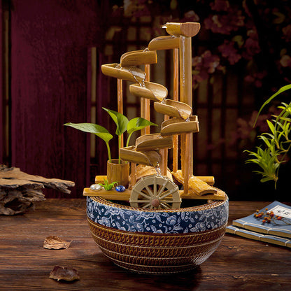 Fashion Personality Ceramic Flowing Water Fountain Ornament