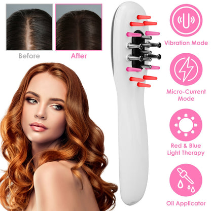 1Pc Electric Scalp Massage Comb Microcurrent Hair Brush