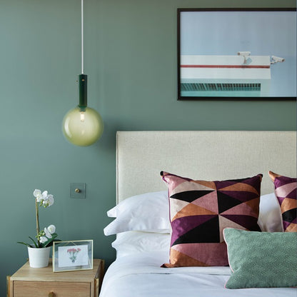 Single Head Glass Bedroom Bedside Chandelier