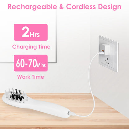 1Pc Electric Scalp Massage Comb Microcurrent Hair Brush