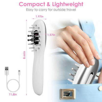 1Pc Electric Scalp Massage Comb Microcurrent Hair Brush